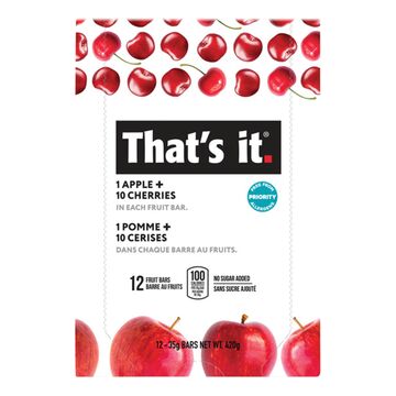 That's It | Apple + Cherry Fruit Bars (12 x 35g)