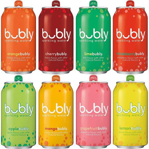 Bubly Water - Variety pack of 24 x 355ml