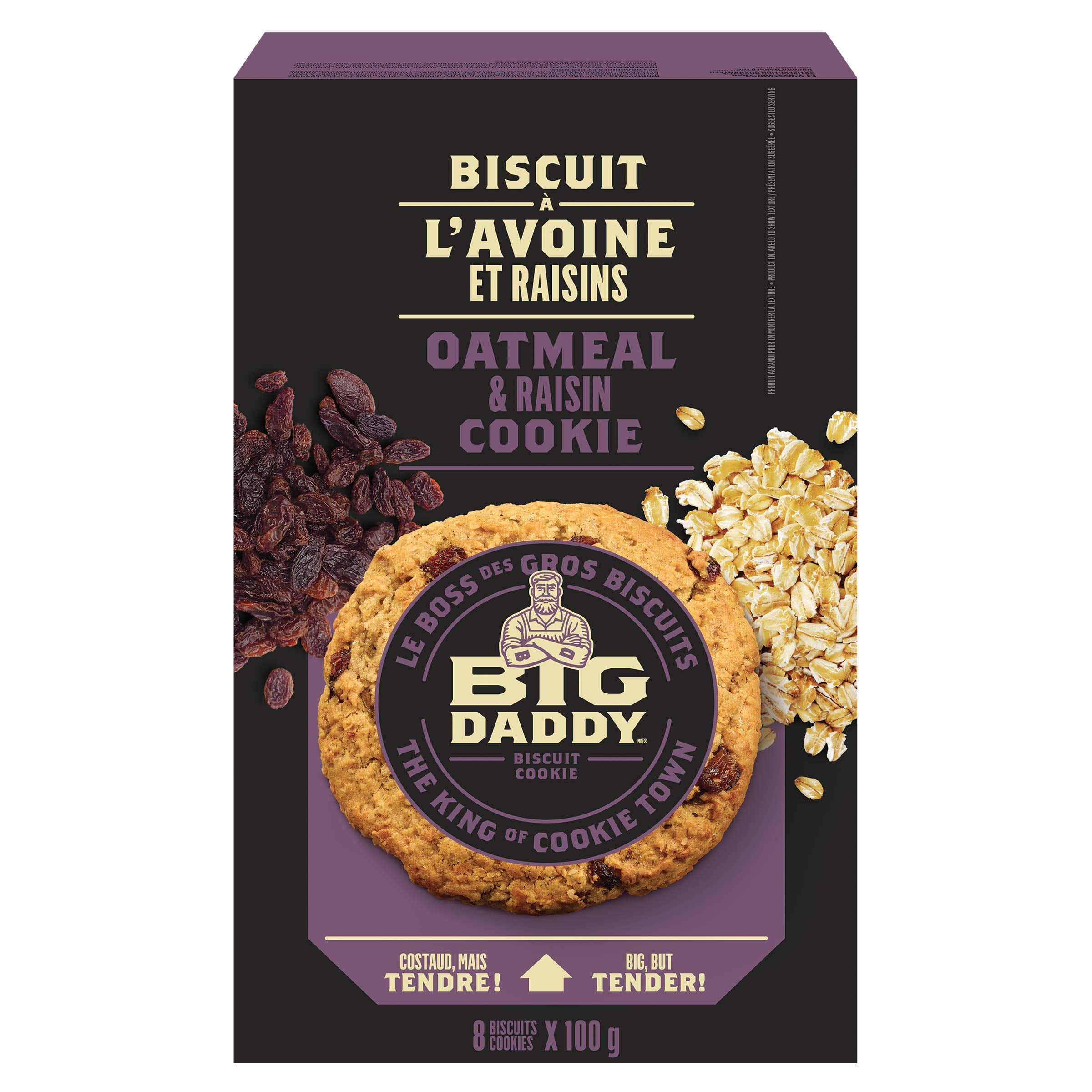 Big Daddy Oatmeal And Raisin Cookies 8 X 100g Fruit Suite big-daddy-oatmeal-and-raisin-cookies-8-x-100g-fruit-suite