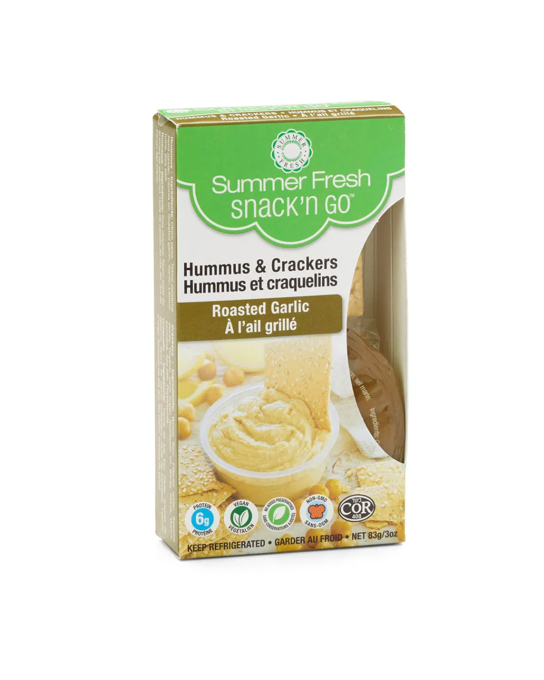 Snack'n Go Hummus & Crakers | Roasted Garlic 83 g – Fruit Suite
