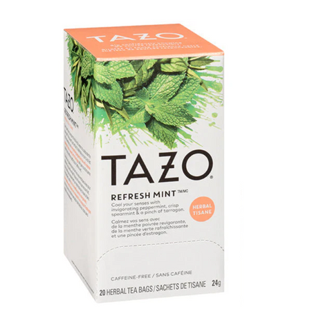 Tazo Organic Refresh Mint Tea, Pack of 20