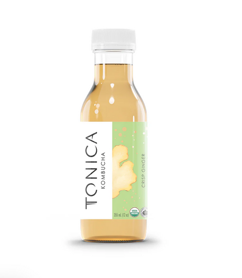 Tonica Organic Kombucha | Crisp Ginger (12 x 355ml)