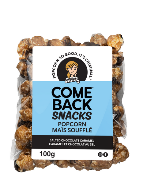 Comeback Snacks | Salted Chocolate Caramel Popcorn (10x100g)