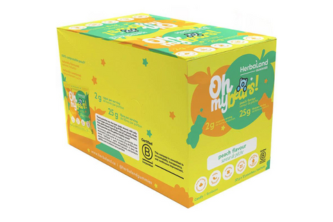 HerbaLand | Oh my berries! Peach Flavour Gummies (12 x 50g)
