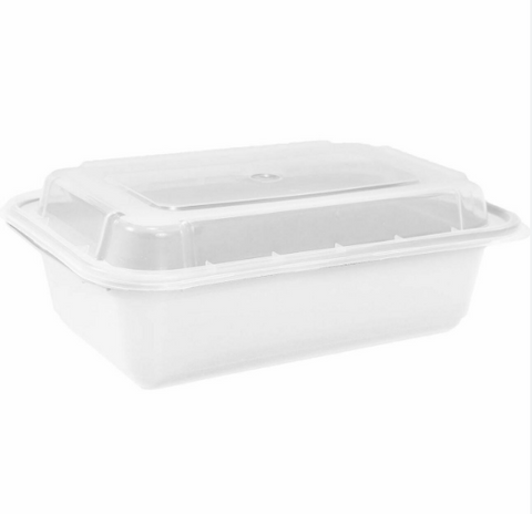 38-oz Rectangular Food Container with lid (Pack of 50)