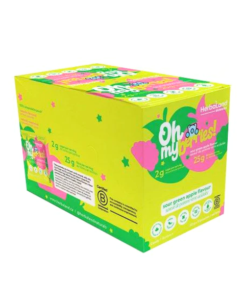 HerbaLand | Oh my berries! Sour Green Apple Gummies (12 x 50g)