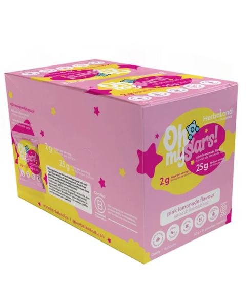 HerbaLand | Oh my Stars! Pink Lemonade Flavour Gummies (12 x 50g)