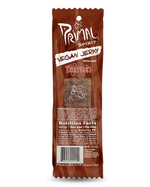 Primal Spirit | Vegan Jerky Teriaki Strips (24 x 28g)
