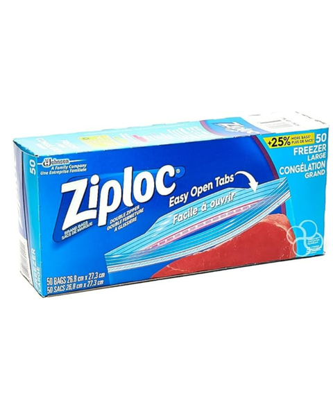 Ziploc | Easy Open Large Freezer Bags (3 x 50 pack)