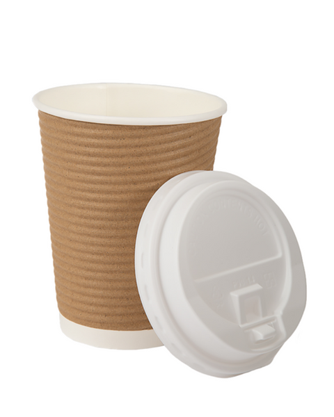 Café Express 12-oz Brown Ripple Hot Cups and Lid Pack of 150