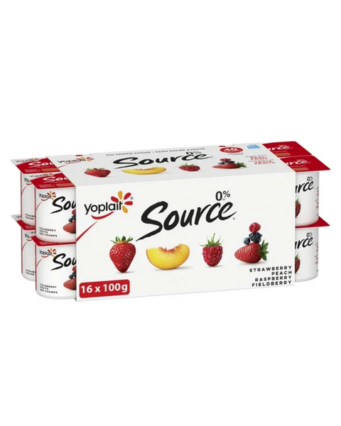 Yoplait | Source 0% Yogurt Cups Variety Pack (16 x 100g)